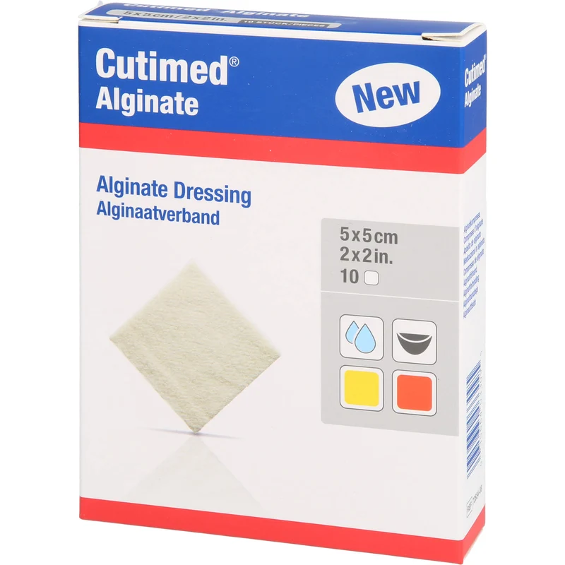 Cutimed Alginate 5x5cm Alginatkompresse, 10 St KOM