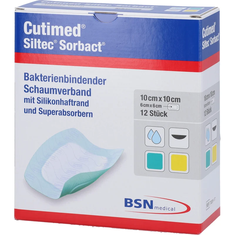 CUTIMED Siltec Sorbact B PU-Verb.10x10cm, 12 St KOM