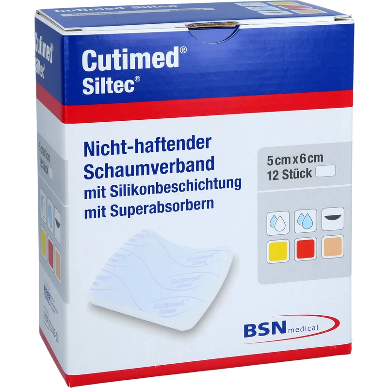 Cutimed Siltec 5x6cm, 12 St KOM
