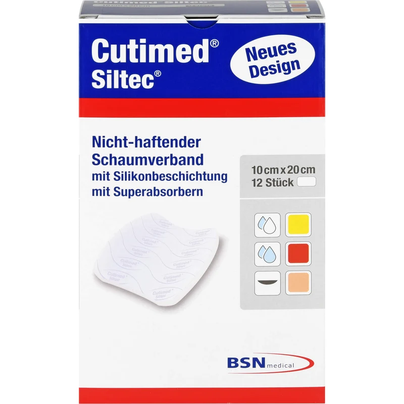 Cutimed Siltec 10x20cm, 12 St KOM