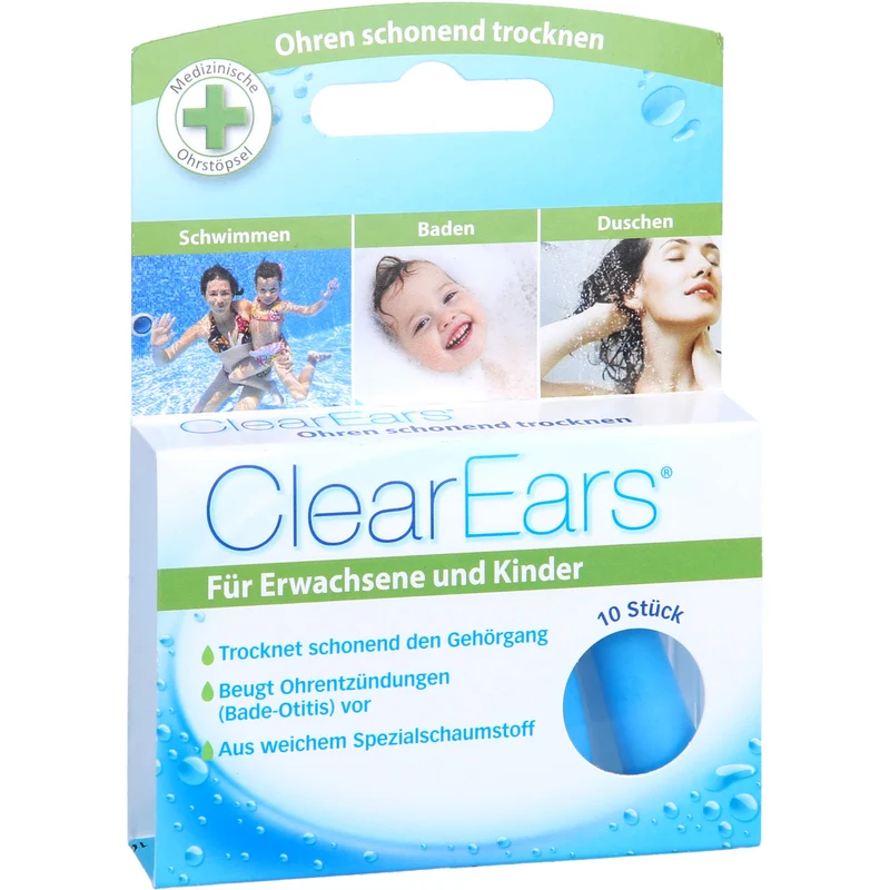 ClearEars Ohrstöpsel zur Wasserentfernung, 10 St