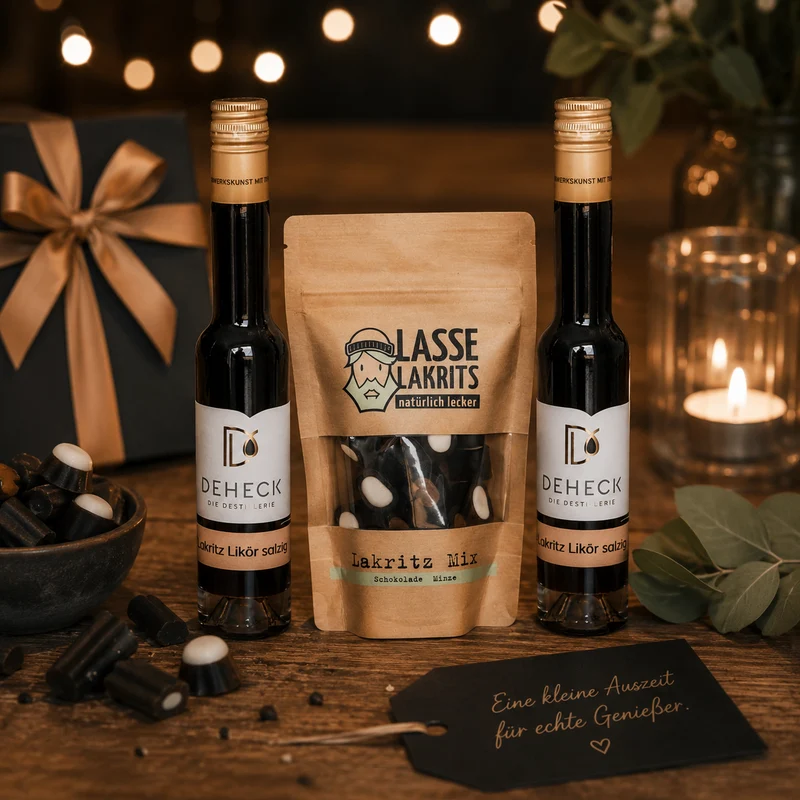 Lakritz Geschenk-Set | Geschenk für Laktritz Liebhaber | Lakritz Liköre & Lasse Lakritz