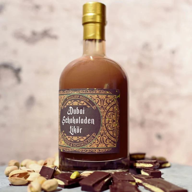 Dubai Schokolade Sahnelikör | authentischer Dubai Likör wie die Trend-Schokolade | 15%