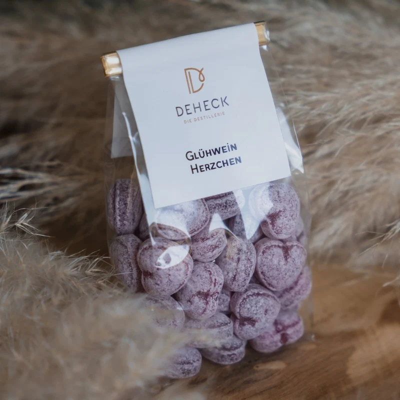 Glühwein Bonbons in Herzform