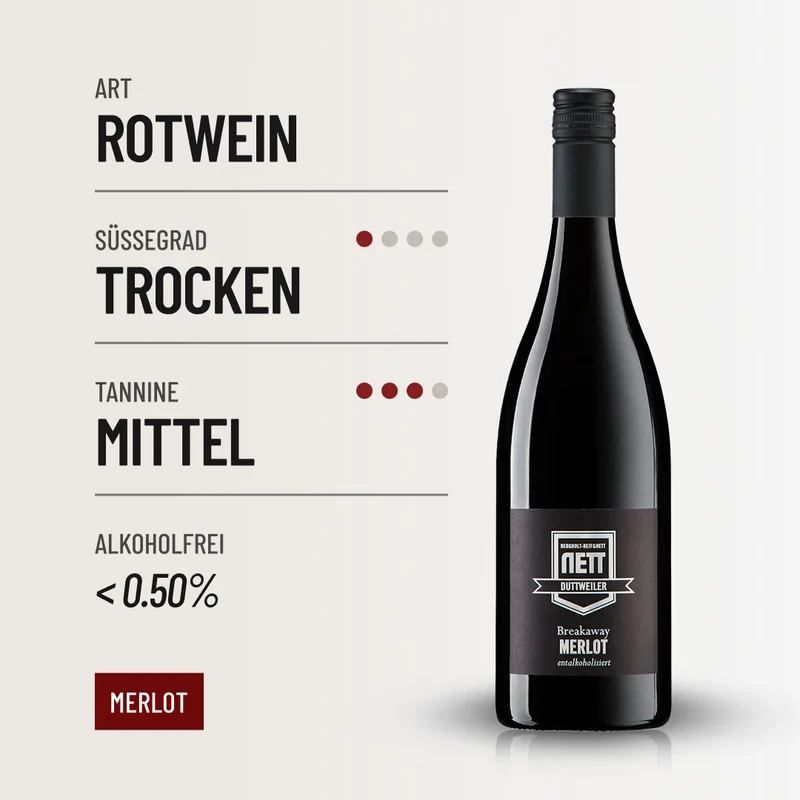 BREAKAWAY MERLOT: so soll ein Pfälzer-Merlot schmecken, ohne Alkohol
