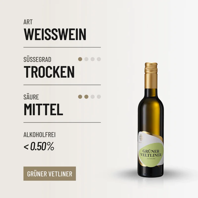 ZERONIMO GRÜNER VELTLINER 0,375: ein Stück Österreich im Glas und ohne Alkohol