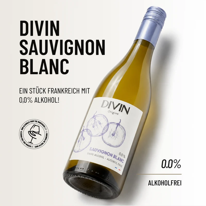 DIVIN SAUVIGNON BLANC: ein Stück Frankreich mit 0,0% Alkohol!