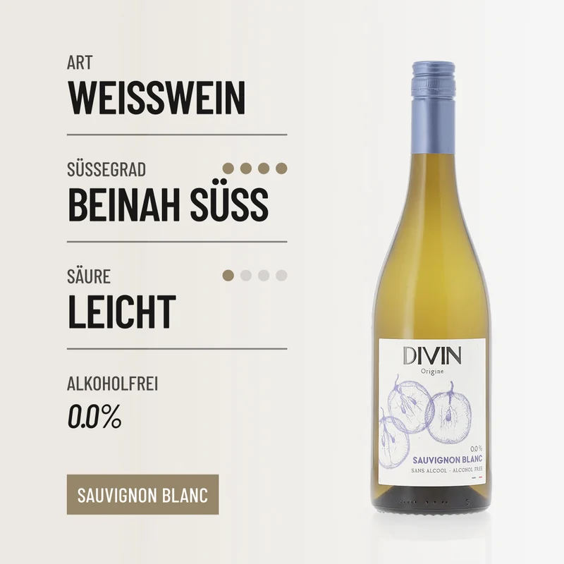 DIVIN SAUVIGNON BLANC: ein Stück Frankreich mit 0,0% Alkohol!
