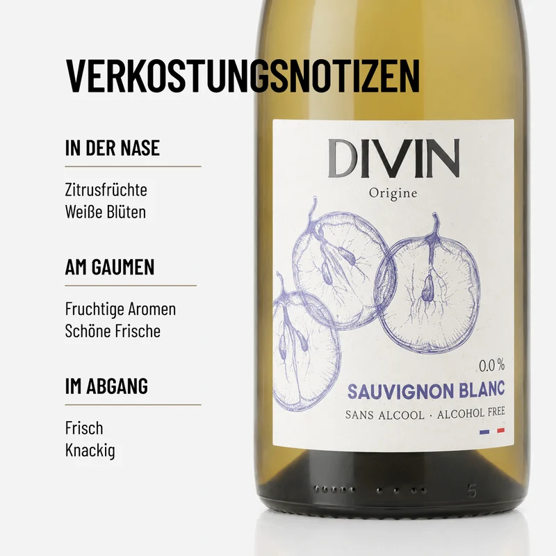 DIVIN SAUVIGNON BLANC: ein Stück Frankreich mit 0,0% Alkohol!