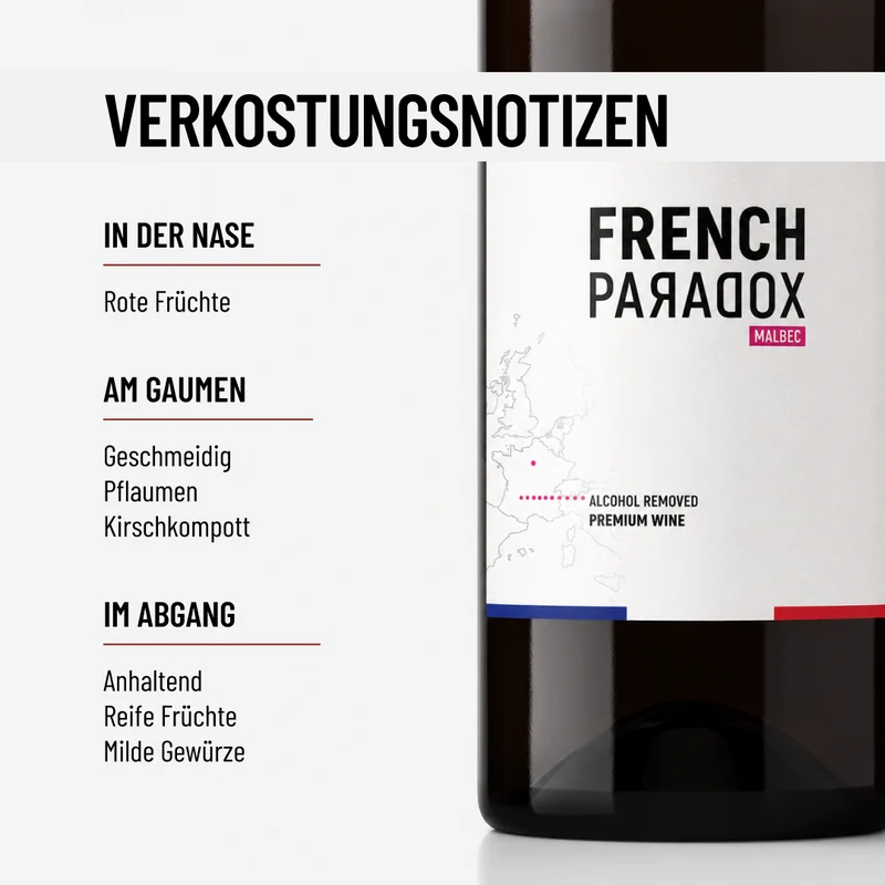FRENCH PARADOX MALBEC: Alkoholfrei aus dem Südwesten Frankreichs. Limitierte Auflage.