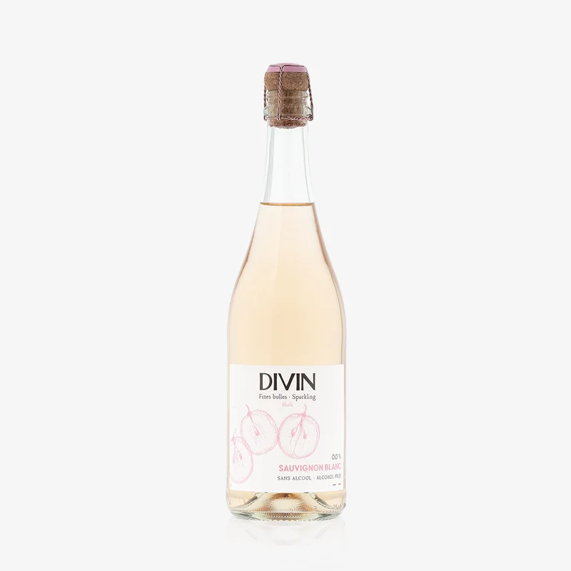 DIVIN SPARKLING BLUSH: feine Perlage mit Rosa-Schimmer und 0,0 % Alkohol