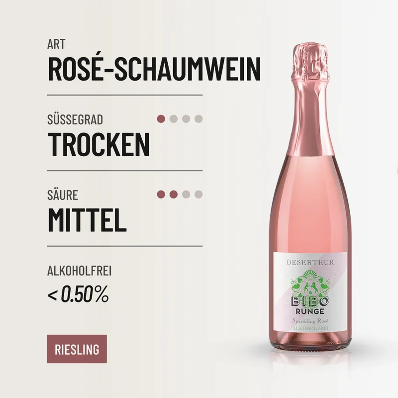 DESERTEUR SPARKLING ROSÉ : lecker, schön und trocken aus dem Hause BIBO RUNGE