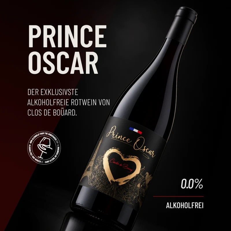PRINCE OSCAR: Der exklusivste alkoholfreie Rotwein von Clos de Boüard.