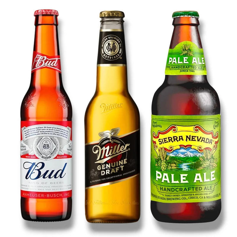 Amerikanisches Bier-Set – Bud, Miller & Sierra Nevada