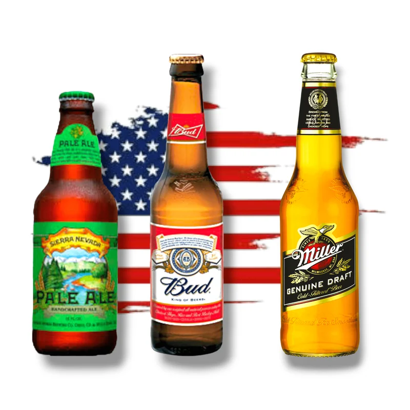 Amerikanisches Bier-Set – Bud, Miller & Sierra Nevada