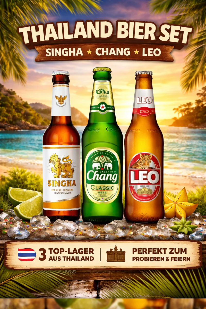Thailand Bierpaket – Singha, Chang & Leo