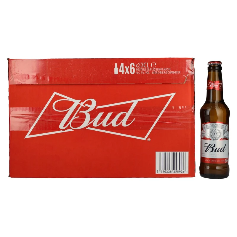Bud American Lager Beer 5% Vol. 4x6x0,33l