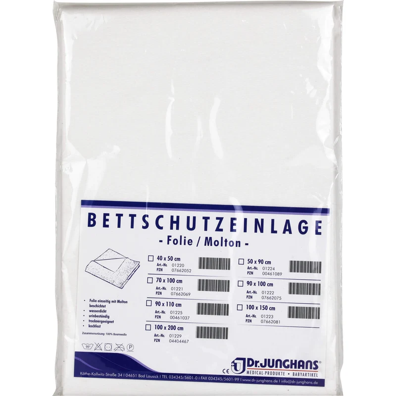 Bettschutzeinlage 150x100 cm einseitig mit Molton, 1 St