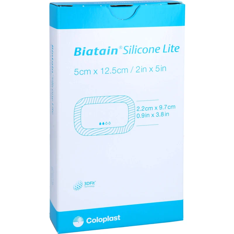 Biatain Silicone Lite Schaumverband 5x12,5cm, 5 St VER