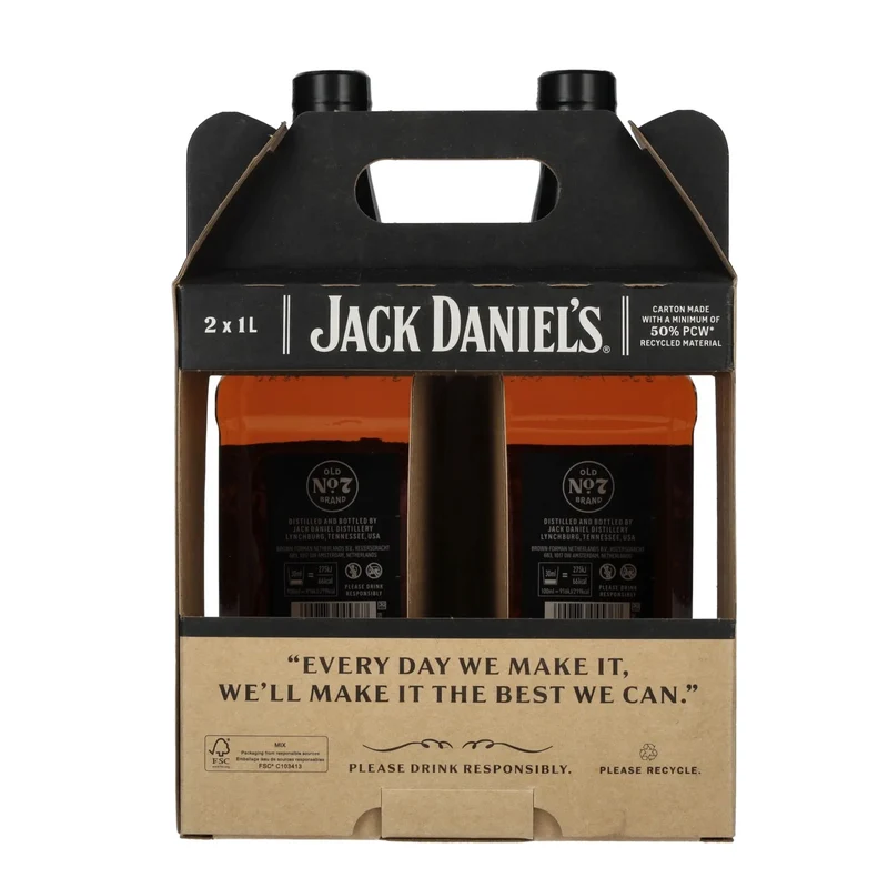 Jack Daniel's Tennesse Whiskey TWINPACK 40% Vol. 2x1l in Geschenkbox