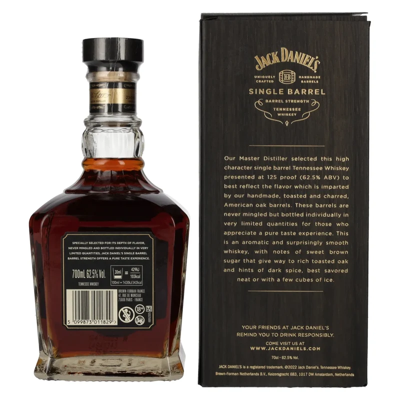 Jack Daniel's Select Single Barrel Barrel Strength Tennessee Whiskey 62,5% Vol. 0,7l in Geschenkbox