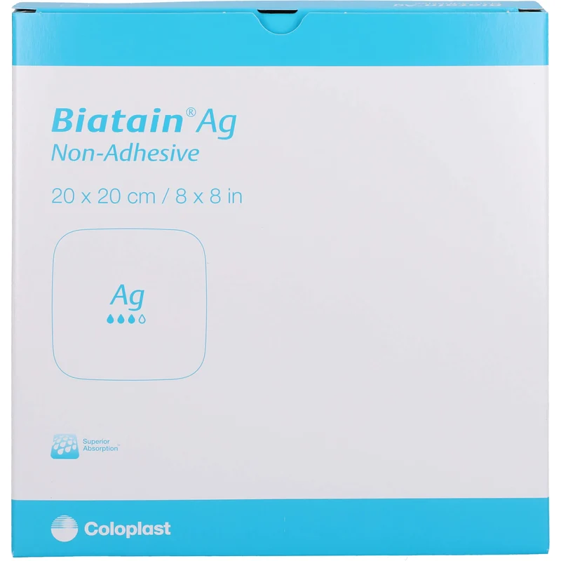 Biatain Ag Schaumverband nicht-haftend 20x20cm, 5 St VER