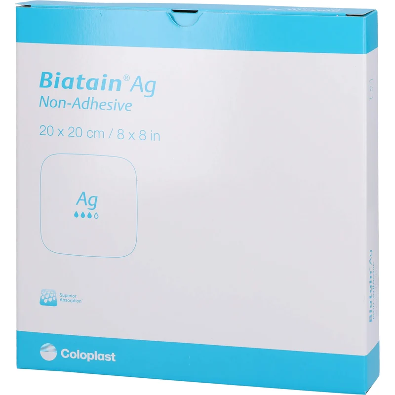 Biatain Ag Schaumverband nicht-haftend 20x20cm, 5 St VER
