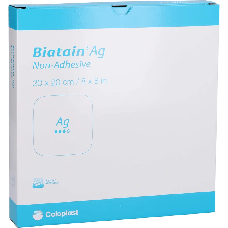 Biatain Ag Schaumverband nicht-haftend 20x20cm, 5 St VER