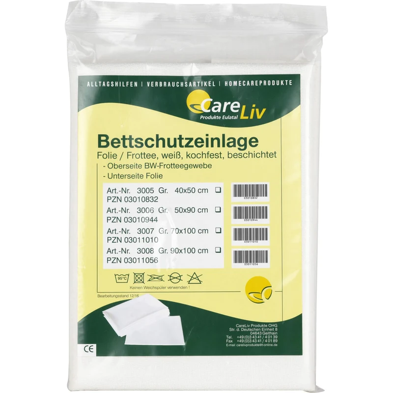 Bettschutzeinlage Folie Frottee 70x100cm, 1 St