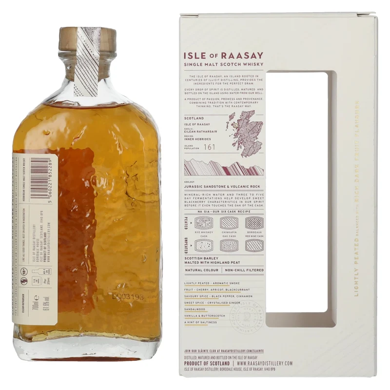 Isle of RAASAY Cask Strength Hebridean Single Malt 2025 61,6% Vol. 0,7l in Geschenkbox