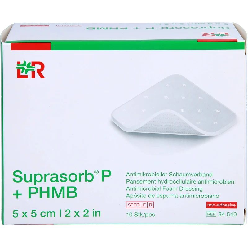 Suprasorb P + PHMB Schaumverband 5x5 cm, 10 St VER
