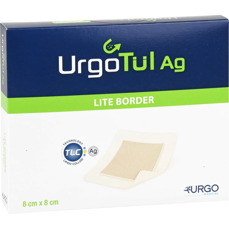 Urgotül Ag Lite Border, selbsthaft. Lipidokolloid-Wundauflage m. Silbersalz, 10 St VER