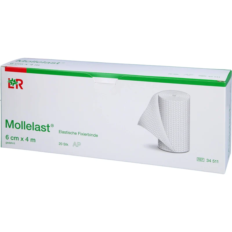 Mollelast Elastische Fixierbinde 6cmx4m, 20 St BIN