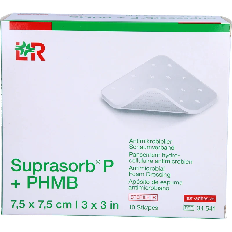 Suprasorb P + PHMB Schaumverband 5x5 cm, 10 St VER