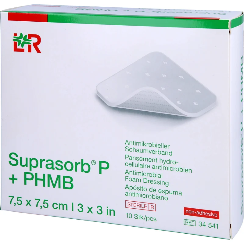 Suprasorb P + PHMB Schaumverband 5x5 cm, 10 St VER