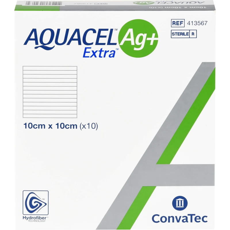 AQUACEL Ag+ Extra 10X10CM, 10 St KOM
