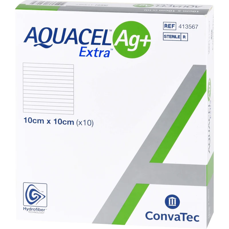 AQUACEL Ag+ Extra 10X10CM, 10 St KOM