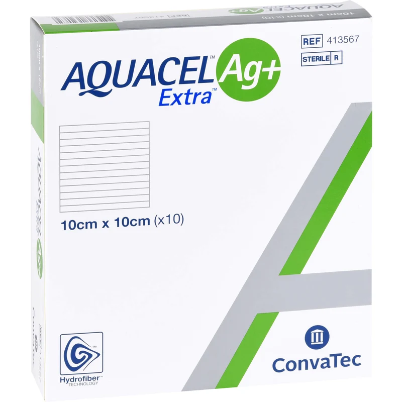 AQUACEL Ag+ Extra 10X10CM, 10 St KOM