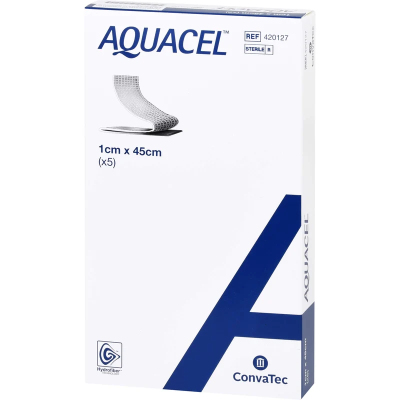 Aquacel Tamponade m.Verstärkungsfasern 1cmx45cm, 5 St TPO