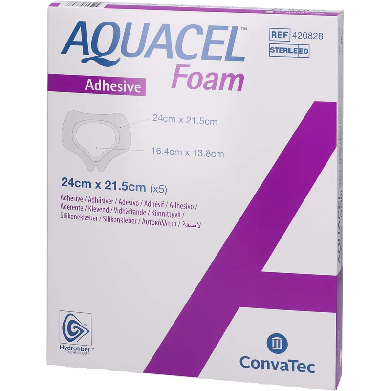 AQUACEL Foam adhäsiv Sakral 21,5x24cm, 5 St VER