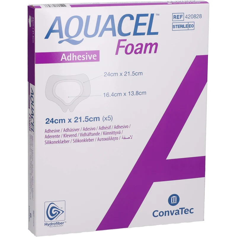 AQUACEL Foam adhäsiv Sakral 21,5x24cm, 5 St VER