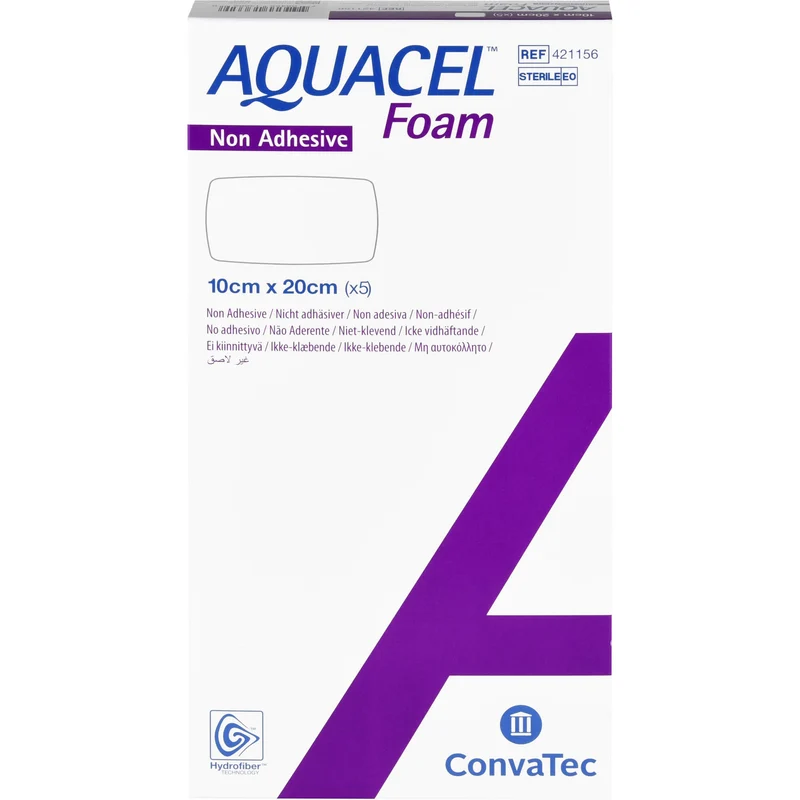AQUACEL Foam nicht-adhäsiv 10x20cm, 5 St VER