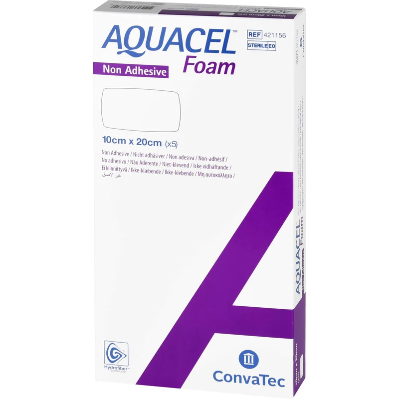 AQUACEL Foam nicht-adhäsiv 10x20cm, 5 St VER