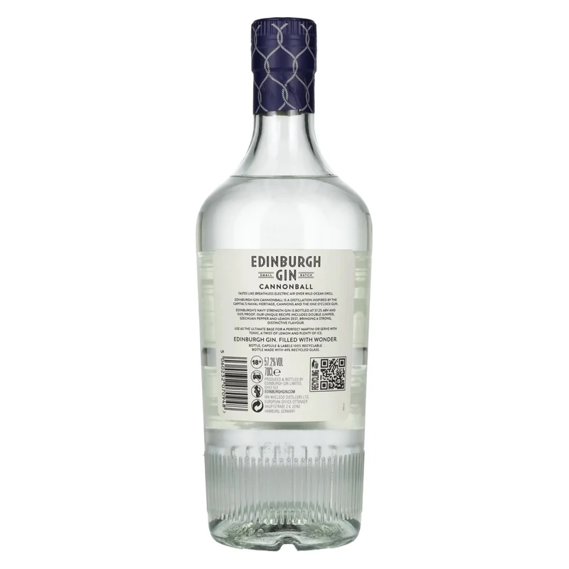 Edinburgh Gin CANNONBALL Navy Strength Gin 57,2% Vol. 0,7l