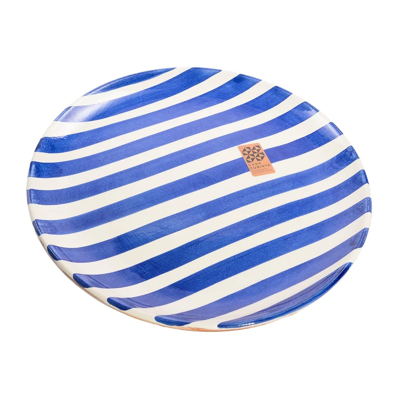 Teller groß – bold stripes blue