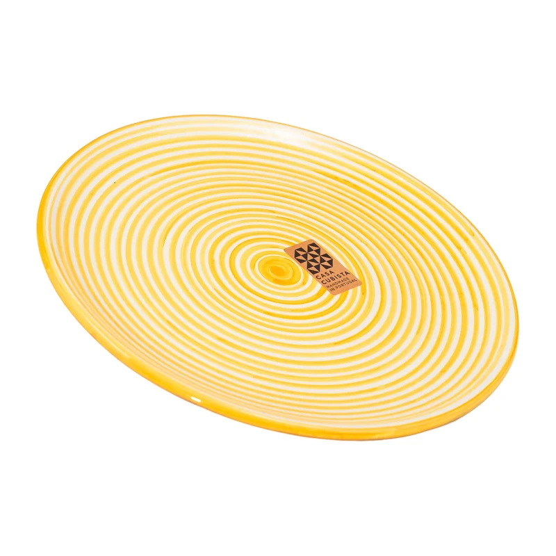 Teller klein – fine stripes tangerine