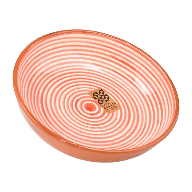 Keramikschale mittel – fine stripes red
