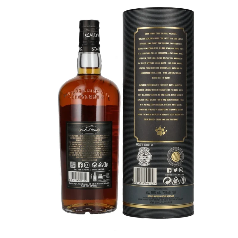 Douglas Laing SCALLYWAG Speyside Blended Malt 46% Vol. 0,7l in Geschenkbox