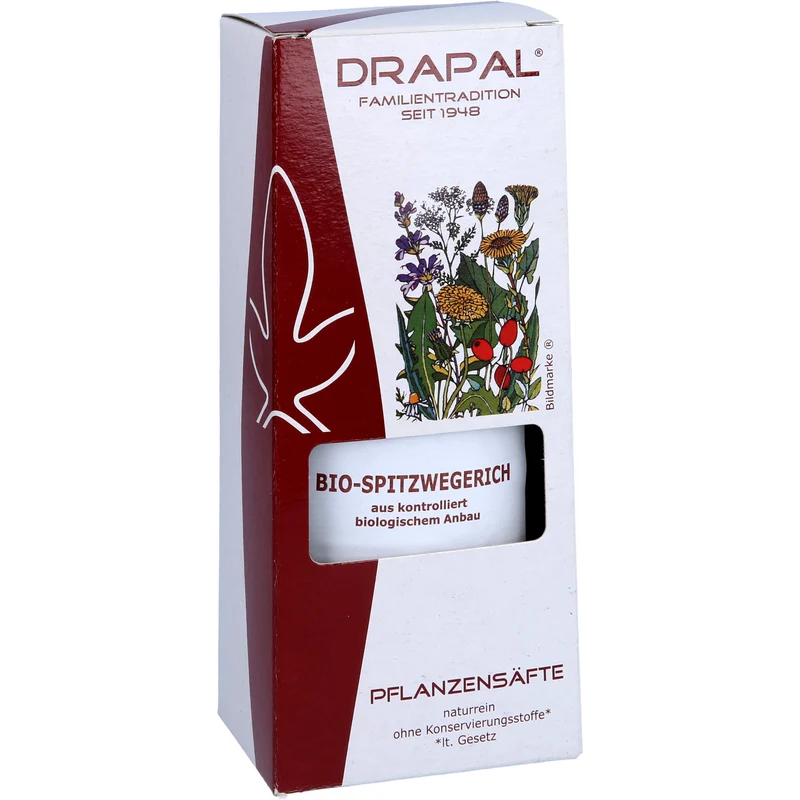 Spitzwegerichblätter Bio Pflanzensaft Drapal, 200 ml SAF
