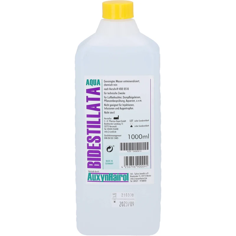 Destiliertes Wasser Bidest, 1000 ml FLU
